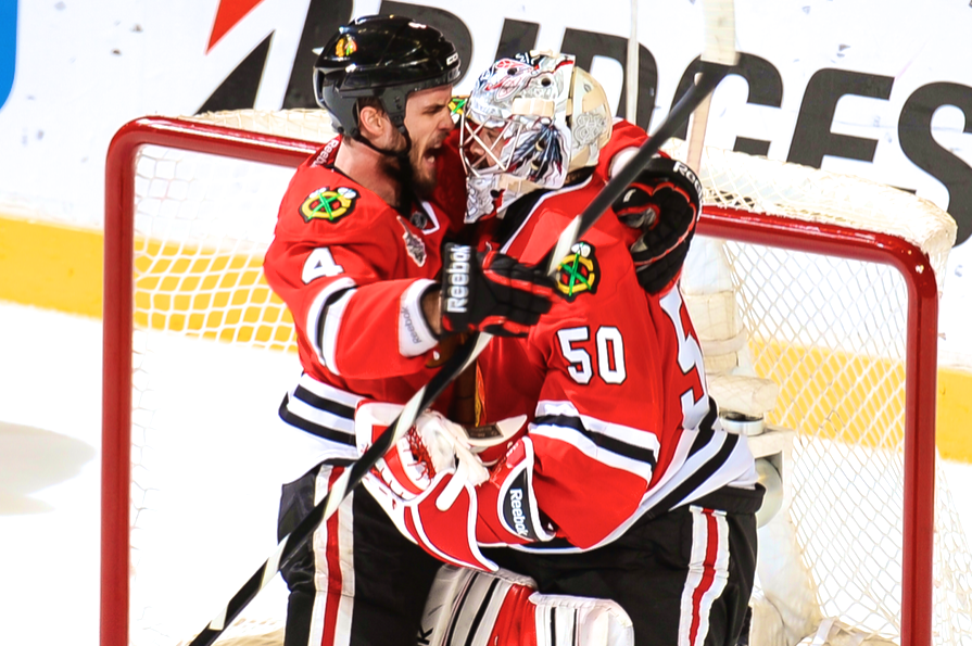 Chicago Blackhawks vs. Boston Bruins Corey Crawford Rebounds as