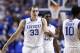 LEXINGTON, KY - DECEMBER 15: Kyle Wiltjer #33 of the Kentucky Wildcats celebrates with teammates after hitting a three-point basket against the Lipscomb Bisons during the game at Rupp Arena on December 15, 2012 in Lexington, Kentucky. Kentucky won 88-50. (Photo by Joe Robbins/Getty Images)
