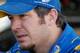 Martin Truex Jr. talks to media before a Daytona practice. Credit: Dwight Drum