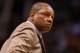 PHOENIX, AZ - FEBRUARY 22: Head coach Doc Rivers of the Boston Celtics looks on during the NBA game against the Phoenix Suns at US Airways Center on February 22, 2013 in Phoenix, Arizona. The Celtics defeated the Suns 113-88. NOTE TO USER: User expressly acknowledges and agrees that, by downloading and or using this photograph, User is consenting to the terms and conditions of the Getty Images License Agreement. (Photo by Christian Petersen/Getty Images)