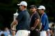 Jason Day stands next to U.S. Open champion Justin Rose.