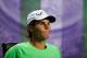 LONDON, ENGLAND - JUNE 24: Rafael Nadal of Spain reacts as he speaks to members of the media during a press conference following his defeat to Steve Darcis of Belgium in their Gentlemen's Singles first round match on day one of the Wimbledon Lawn Tennis Championships at the All England Lawn Tennis and Croquet Club on June 24, 2013 in London, England. (Photo by Thomas Lovelock/AELTC - Pool/Getty Images)
