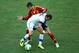 Alberto Gilardino battles Gerard Pique in Thursday's semifinal. Tasked with replacing the injured Mario Balotelli, Gilardino fell flat.