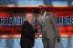 Jun 27, 2013; Brooklyn, NY, USA; Anthony Bennett (UNLV) shakes hands with NBA commissioner David Stern after being selected as the number one overall pick to the Cleveland Cavaliers during the 2013 NBA Draft at the Barclays Center. Mandatory Credit: Jerry Lai-USA TODAY Sports