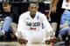 COLUMBUS, OH - MARCH 16: Jamaal Franklin #21 of the San Diego State Aztecs sits on the floor after being called for a foul against the North Carolina State Wolfpack in the second half during the second round of the 2012 NCAA Men's Basketball Tournament at Nationwide Arena on March 16, 2012 in Columbus, Ohio. (Photo by Rob Carr/Getty Images)