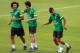 RIO DE JANEIRO, BRAZIL - JUNE 28: (L to R) Marcelo, Oscar, Neymar, Fred and David Luiz during a Brazil training session ahead of their FIFA Confederations Cup 2013 Final match with Spain on June 28, 2013 in Rio de Janeiro, Brazil. (Photo by Scott Heavey/Getty Images)
