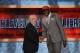 Jun 27, 2013; Brooklyn, NY, USA; Anthony Bennett (UNLV) shakes hands with NBA commissioner David Stern after being selected as the number one overall pick to the Cleveland Cavaliers during the 2013 NBA Draft at the Barclays Center. Mandatory Credit: Jerry Lai-USA TODAY Sports