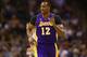 SAN ANTONIO, TX - APRIL 24: Dwight Howard #12 of the Los Angeles Lakers during Game Two of the Western Conference Quarterfinals of the 2013 NBA Playoffs at AT&T Center on April 24, 2013 in San Antonio, Texas. NOTE TO USER: User expressly acknowledges and agrees that, by downloading and or using this photograph, User is consenting to the terms and conditions of the Getty Images License Agreement. (Photo by Ronald Martinez/Getty Images)