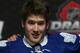 NEWARK, NJ - JUNE 30: Frederik Gauthier poses with his jersey after being selected number twenty one overall in the first round by the Toronto Maple Leafs during the 2013 NHL Draft at the Prudential Center on June 30, 2013 in Newark, New Jersey. (Photo by Bruce Bennett/Getty Images)