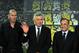 MADRID, SPAIN - JUNE 26: Carlo Ancelotti (C) stands beside former Real Madrid player Zinedine Zidane (L) and Real president Florentino Perez while being presented as Real's new head coach at Estadio Bernabeu on June 26, 2013 in Madrid, Spain. (Photo by Denis Doyle/Getty Images)