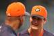 HOUSTON, TX - JUNE 19: Houston Astros manager Bo Porter #16 (L) waits on the field alongside first overall draft pick Mark Appel after Appel signed with the team prior to the start of the game between the Milwaukee Brewers and the Houston Astros at Minute Maid Park on June 19, 2013 in Houston, Texas. (Photo by Scott Halleran/Getty Images)