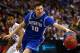Creighton guard Grant Gibbs chases down a loose ball in a third-round loss to Duke in the NCAA tournament.