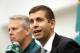 WALTHAM, MA - JULY 5: New Boston Celtics head coach Brad Stevens is introduced to the media July 5, 2013 in Waltham, Massachusetts. Stevens was hired away from Butler University where he led the Bulldogs to two back to back national championship game appearances in 2010, and 2011. (Photo by Darren McCollester/Getty Images)