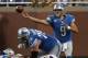 DETROIT, MI - SEPTEMBER 30: Matthew Stafford #9 of the Detroit Lions makes a side arm pass agains the Minnesota Vikings at Ford Field on September 30, 2012 in Detroit, Michigan. (Photo by Dave Reginek/Getty Images)