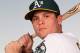PHOENIX, AZ - FEBRUARY 18: Grant Green #35 of the Oakland Athletics poses for a portrait during the spring training photo day at Phoenix Municipal Stadium on February 18, 2013 in Phoenix, Arizona. (Photo by Christian Petersen/Getty Images)