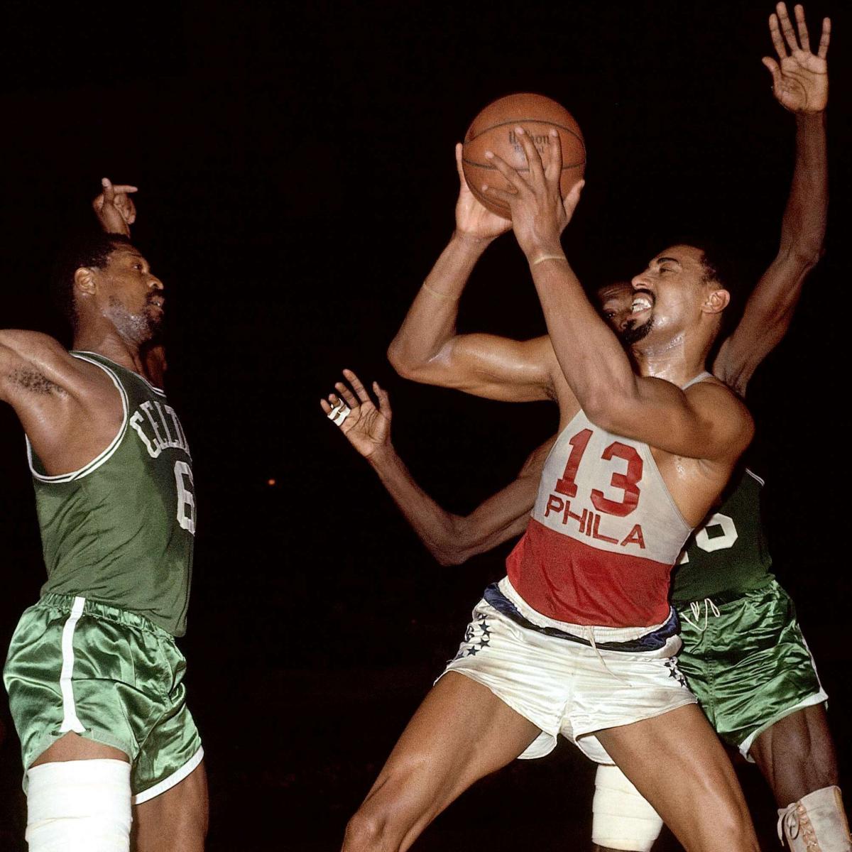A Young Wilt Chamberlain Is So Lanky He Looks Like a Caricature.