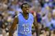 Mar 17, 2013; Greensboro, NC, USA; North Carolina Tar Heels guard P.J. Hairston (15) reacts in the second half. The Hurricanes defeated the Tar Heels 87-77 in the championship game of the ACC tournament at Greensboro Coliseum. Mandatory Credit: Bob Donnan-USA TODAY Sports