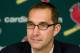 ST. LOUIS, MO - NOVEMBER 14: St. Louis Cardinals general manager John Mozeliak introduces Mike Matheny as the new manager during a press conference at Busch Stadium on November 14, 2011 in St. Louis, Missouri. (Photo by Jeff Curry/Getty Images)