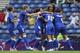 GLASGOW, UNITED KINGDOM - AUGUST 3: Wendie Renard of France celebrates her goal with team mates during the Women's Football Quarter Final match between Sweden and France, on Day 7 of the London 2012 Olympic Games at Hampden Park on August 3, 2012 in Glasgow, Scotland. (Photo by Francis Bompard/Getty Images)