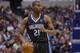 DALLAS, TX - FEBRUARY 20: Moe Harkless #21 of the Orlando Magic at American Airlines Center on February 20, 2013 in Dallas, Texas. NOTE TO USER: User expressly acknowledges and agrees that, by downloading and or using this photograph, User is consenting to the terms and conditions of the Getty Images License Agreement. (Photo by Ronald Martinez/Getty Images)