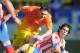 MADRID, SPAIN - MAY 12: Lionel Messi (L) of FC Barcelona gets past Tiago Cardoso Mendez of Club Atletico de Madrid during the La Liga match between Club Atletico de Madrid and FC Barcelona at Vicente Calderon Stadium on May 12, 2013 in Madrid, Spain. (Photo by Denis Doyle/Getty Images)