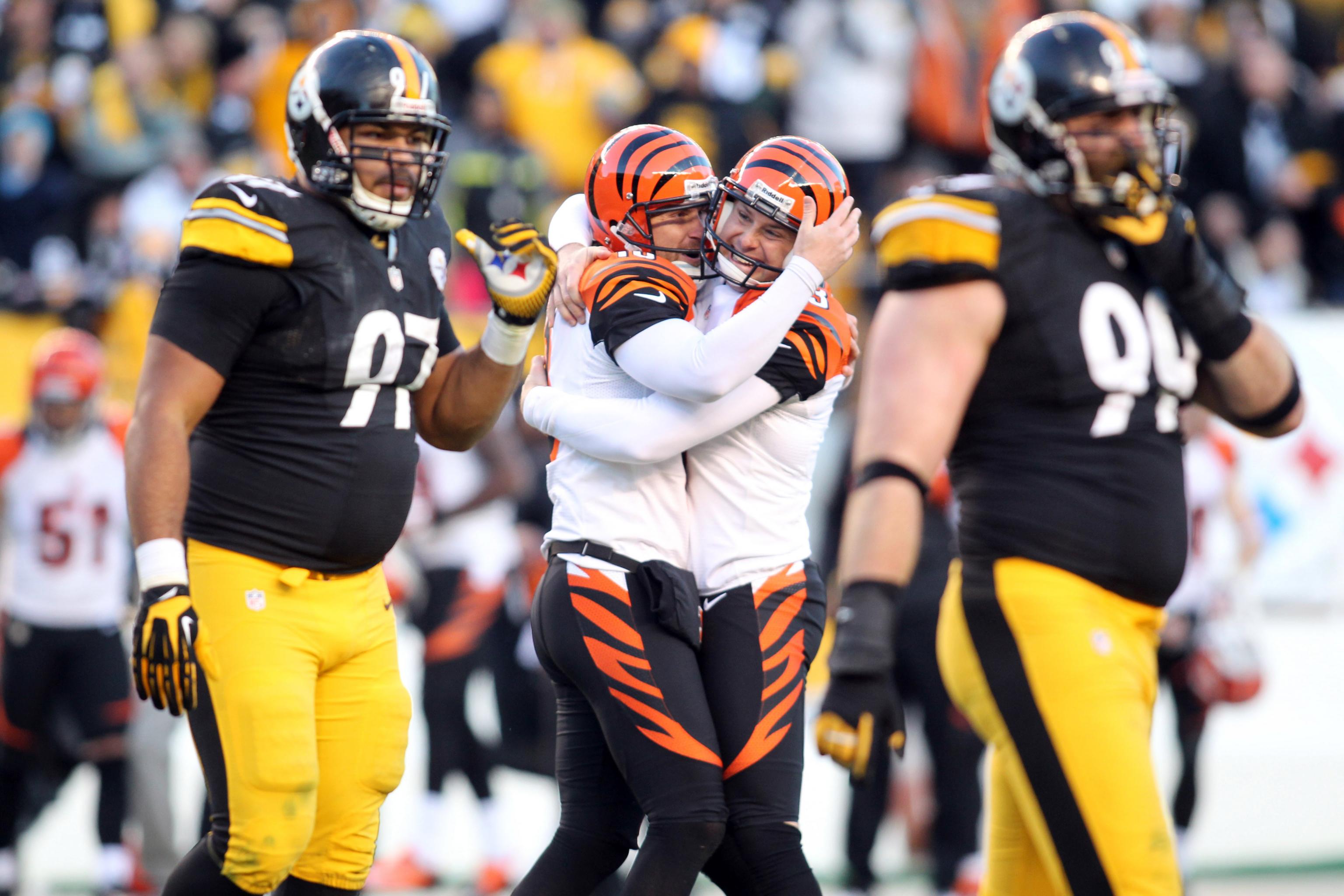 Cincinnati Bengals vs. Pittsburgh Steelers. Fans support on NFL