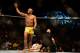 Jul. 7, 2012; Las Vegas, NV, USA; UFC fighter Anderson Silva celebrates after defeating Chael Sonnen during a middleweight bout in UFC 148 at the MGM Grand Garden Arena. Mandatory Credit: Mark J. Rebilas-USA TODAY Sports
