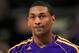 DENVER, CO - FEBRUARY 25: Metta World Peace #15 of the Los Angeles Lakers looks on during warm ups prior to facing the Denver Nuggets at the Pepsi Center on February 25, 2013 in Denver, Colorado. The Nuggets defeated the Lakers 119-108. NOTE TO USER: User expressly acknowledges and agrees that, by downloading and or using this photograph, User is consenting to the terms and conditions of the Getty Images License Agreement. (Photo by Doug Pensinger/Getty Images)