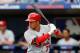 Kolten Wong takes an at-bat against the Mets in a Spring Training game on Feb. 27.