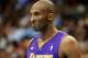 Feb 25, 2013; Denver, CO, USA; Los Angeles Lakers guard Kobe Bryant (24) reacts during the second half against the Denver Nuggets at the Pepsi Center. The Nuggets won 119-108. Mandatory Credit: Chris Humphreys-USA TODAY Sports