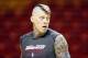 Jun 5, 2013; Miami, FL, USA; Miami Heat power forward Chris Andersen reacts during practice for game one of the 2013 NBA Finals against the San Antonio Spurs at American Airlines Arena. Mandatory Credit: Derick E. Hingle-USA TODAY Sports