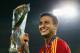 JERUSALEM, ISRAEL - JUNE 18: Thiago Alcantara of Spain poses with the trophy after winning the UEFA European U21 Championship final match against Italy at Teddy Stadium on June 18, 2013 in Jerusalem, Israel. (Photo by Alex Grimm/Getty Images)