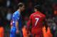 LIVERPOOL, ENGLAND - APRIL 21: Branislav Ivanovic of Chelsea talks with Luis Suarez of Liverpool as they walk in for half time during the Barclays Premier League match between Liverpool and Chelsea at Anfield on April 21, 2013 in Liverpool, England. (Photo by Michael Regan/Getty Images)