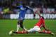 AMSTERDAM, NETHERLANDS - MAY 15: Ezequiel Garay of Benfica goes in for the tackle on Ramires of Chelsea during the UEFA Europa League Final between SL Benfica and Chelsea FC at Amsterdam Arena on May 15, 2013 in Amsterdam, Netherlands. (Photo by Jamie McDonald/Getty Images)