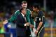 SYDNEY, AUSTRALIA - OCTOBER 09: Paraguay coach Gerardo Martino disputes a decision with referee Yuichi Nishimura during the friendly match between the Australian Socceroos and Paraguay at Sydney Football Stadium on October 9, 2010 in Sydney, Australia. (Photo by Mark Nolan/Getty Images)