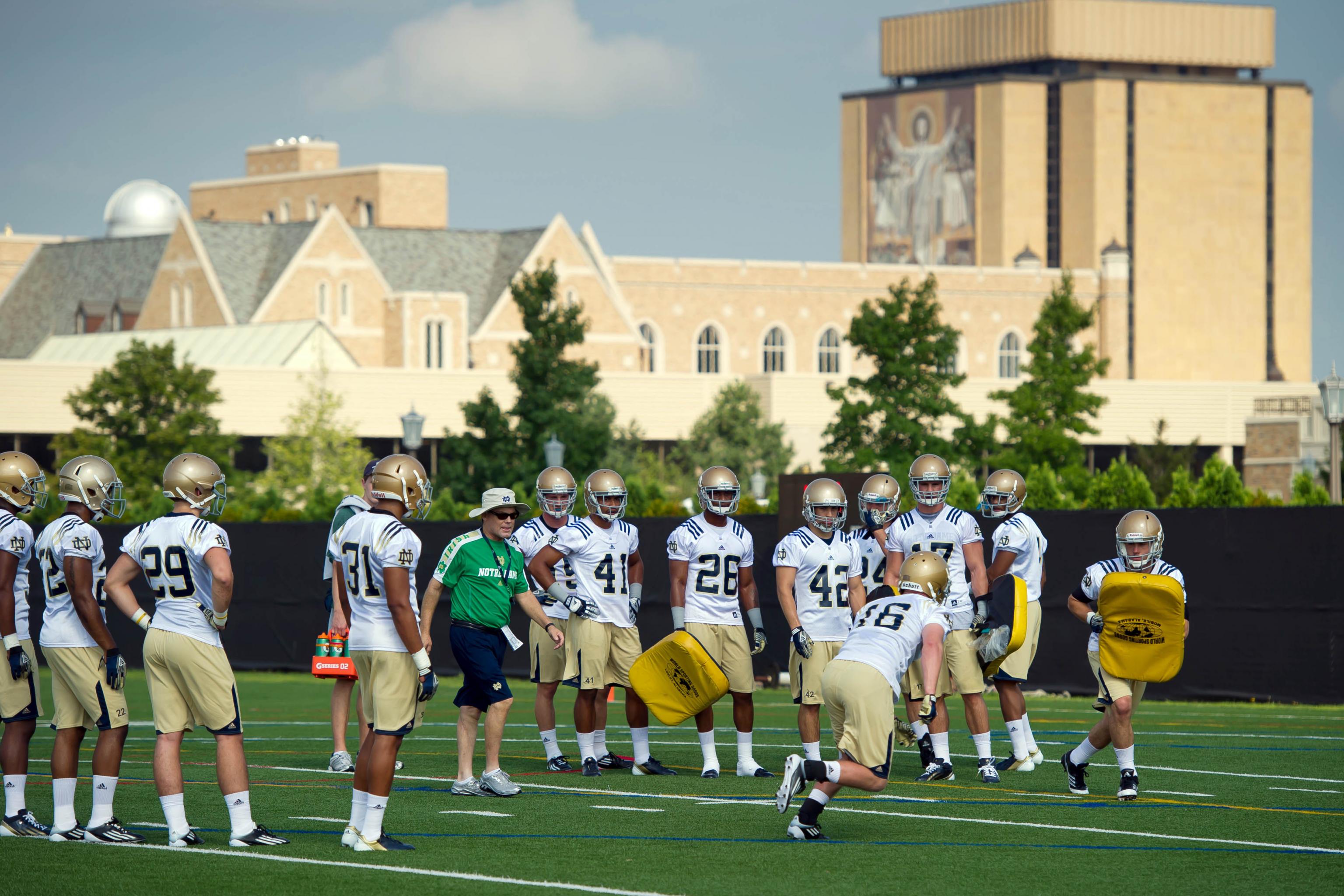 Notre Dame Football begins practice for upcoming season