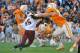 Nov 3, 2012; Knoxville, TN, USA; Tennessee Volunteers kicker Michael Palardy (1) kicks the extra point against the Troy Trojans during the second half at Neyland Stadium. Tennessee defeated Troy 55-48. Mandatory Credit: Jim Brown-USA TODAY Sports