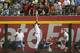 PHOENIX, AZ - JULY 26: Outfielder Gerardo Parra #8 of the Arizona Diamondbacks makes a leaping catch against the wall on a ball hit by Will Venable (not pictured) of the San Diego Padres during the seventh inning of the MLB game at Chase Field on July 26, 2013 in Phoenix, Arizona. (Photo by Christian Petersen/Getty Images)