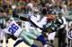 PHILADELPHIA, PA - NOVEMBER 11: Jeremy Maclin #18 of the Philadelphia Eagles cannot hang on to the ball as he is hit by Charlie Peprah #26 of the Dallas Cowboys on November 11, 2012 at Lincoln Financial Field in Philadelphia, Pennsylvania. (Photo by Elsa/Getty Images)