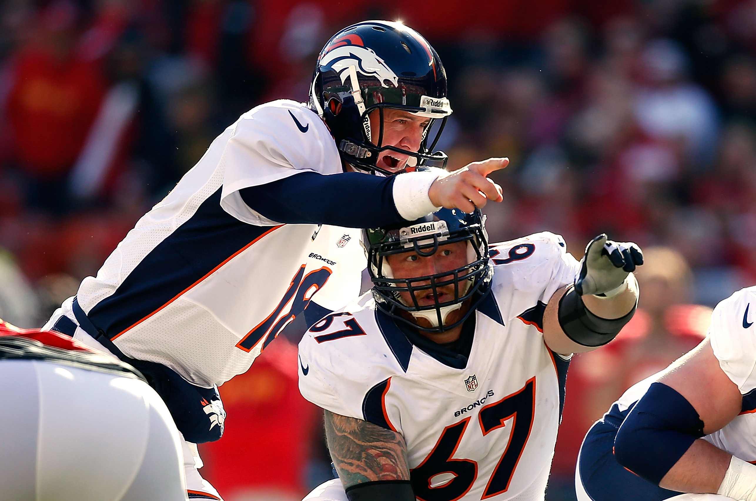 Denver Broncos lineman Chris Kuper is injured during the first News  Photo - Getty Images