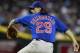 Jul 24, 2013; Phoenix, AZ, USA; Chicago Cubs starting pitcher Jeff Samardzija (29) throws in the first inning during a baseball game against the Arizona Diamondbacks at Chase Field. Mandatory Credit: Rick Scuteri-USA TODAY Sports