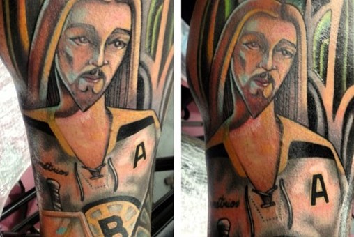 Bruins Fan Gets Worst Hockey Tattoo Ever