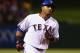 ARLINGTON, TX - JUNE 17: Nelson Cruz #17 of the Texas Rangers rounds third base after hitting a two-run home run in the bottom of the fifth inning against the Oakland Athletics at Rangers Ballpark in Arlington on June 17, 2013 in Arlington, Texas. (Photo by Tom Pennington/Getty Images)