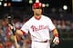 PHILADELPHIA, PA - APRIL 20: Michael Young #10 of the Philadelphia Phillies reacts to striking out against the St. Louis Cardinals in the seventh inning in a MLB baseball game on April 20, 2013 at Citizens Bank Park in Philadelphia, Pennsylvania. The Cardinals defeated the Phillies 5-0. (Photo by Rich Schultz/Getty Images)