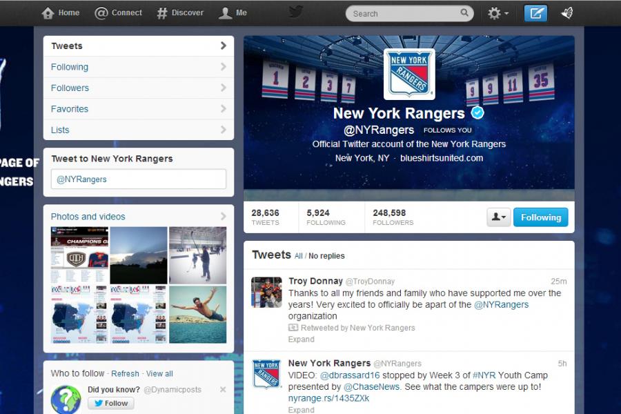 Official New York Rangers Website