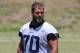 June 11, 2013; Irving, TX, USA; Dallas Cowboys center Travis Frederick (70) during minicamp at Dallas Cowboys Headquarters. Mandatory Credit: Matthew Emmons-USA TODAY Sports