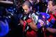 Feb 2, 2013; Las Vegas, NV, USA; Jose Aldo with his team during UFC 156 at the Mandalay Bay Events Center. Mandatory Credit: Gary A. Vasquez-USA TODAY Sports