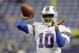 MINNEAPOLIS, MN - AUGUST 17: Vince Young #10 of the Buffalo Bills makes a pass before the game against the Minnesota Vikings on August 17, 2012 at Mall of America Field at the Hubert H. Humphrey Metrodome in Minneapolis, Minnesota. (Photo by Hannah Foslien/Getty Images)