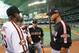 HOUSTON - JULY 12: (L-R) National League All-Stars Barry Bonds of the San Francisco Giants, Carlos Beltran of the Houston Astros, talks with American League All-Stars Ivan Rodriguez of the Detroit Tigers and Alex Rodriguez of the New York Yankees before the Major League Baseball Century 21 Home Run Derby at Minute Maid Park on July 12, 2004 in Houston, Texas. (Photo by Jed Jacobsohn/Getty Images)