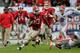 JACKSONVILLE, FL - OCTOBER 27: Todd Gurley #3 of the Georgia Bulldogs runs for yardage during the game against the Florida Gators at EverBank Field on October 27, 2012 in Jacksonville, Florida. (Photo by Sam Greenwood/Getty Images)